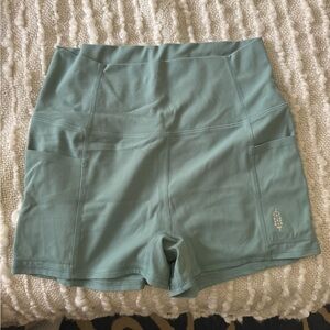 NWOT Free People Never Better Run Shorts in Eucalyptus